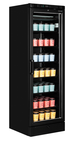 CONGELADOR EXPOSITOR 270L NEGRO TEFCOLD