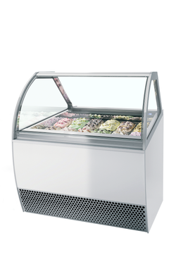 Vitrina expositora para helados con display ventilada
