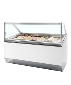 Vitrina expositora para helados con display ventilada