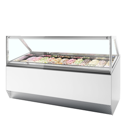 Vitrina expositora para helados con display ventilada