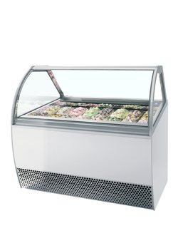 Vitrina expositora para helados con display ventilada