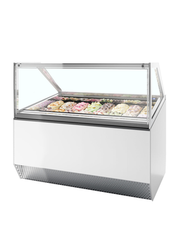 Vitrina expositora para helados con display ventilada
