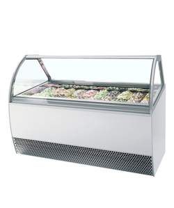 Vitrina expositora para helados con display ventilada